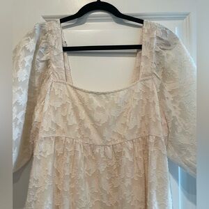 Lush Mini White Floral Dress